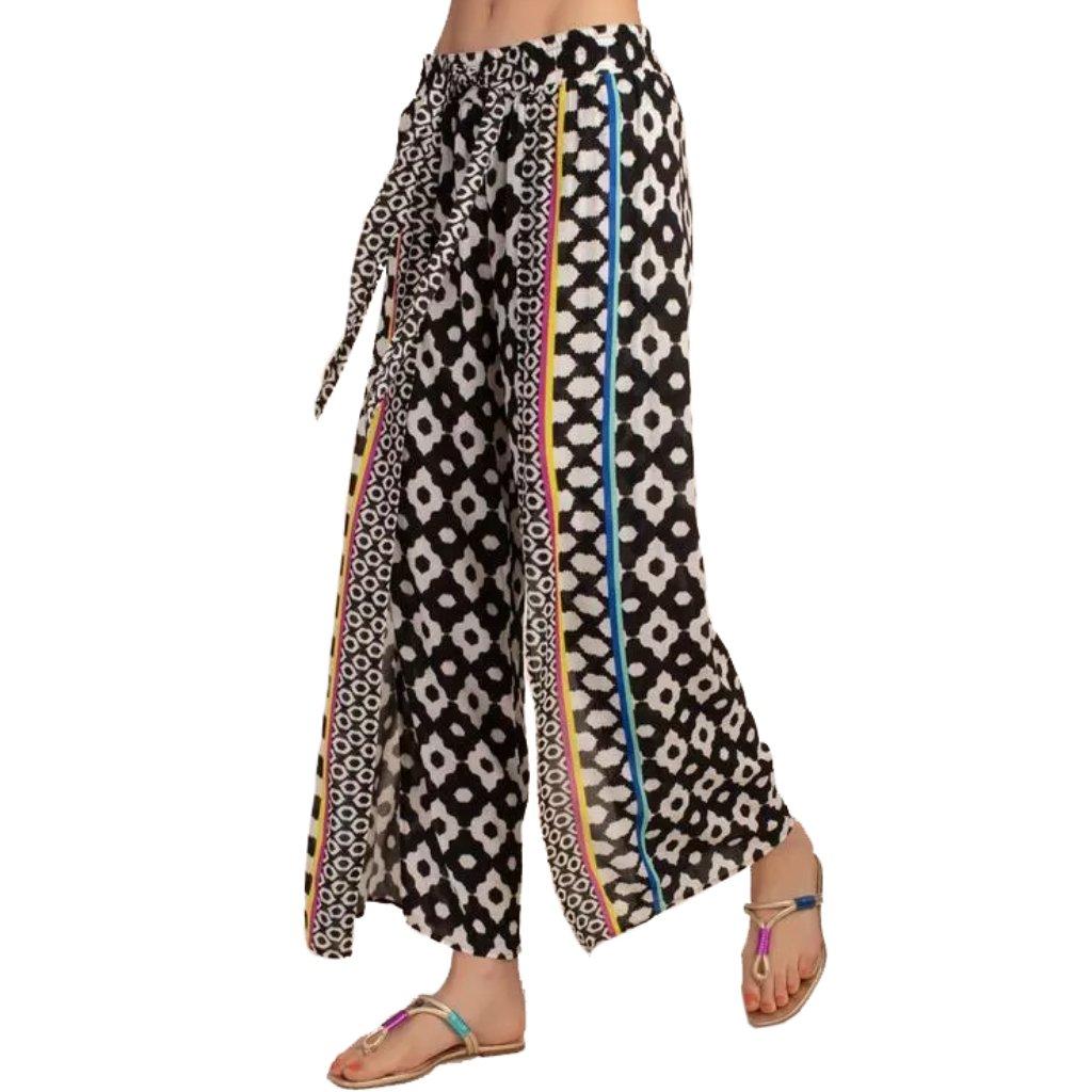 Nwt Trina Turk Onyx Split Leg Beach Pants Cover Up Swimsuit Medium M